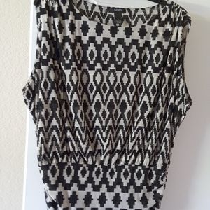 Alfani  Black and Cream Tank Top Career Wear  sz L